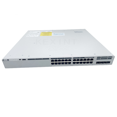 C9300L 24-poorts POE 4x10G netwerkswitch C9300L-24P-4X-E ​​voor beveiliging / IoT / Cloud