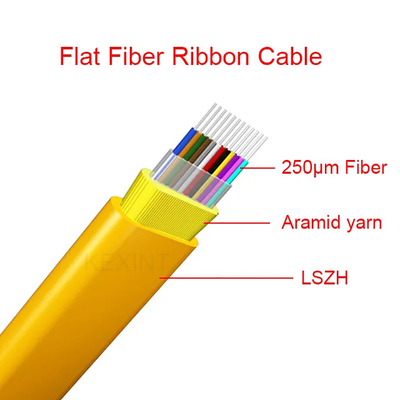 KEXINT GJFDKBV 12 Core G657A1 Fiber Indoor Flat Ribbon Fiber Optische Kabel