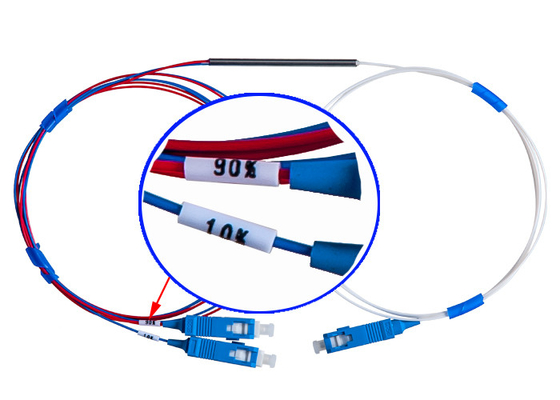 CATV-Netwerk smolt de Optische WDM FBT 10/90 1×2 Koppeling Verminderde Splitsersbundels