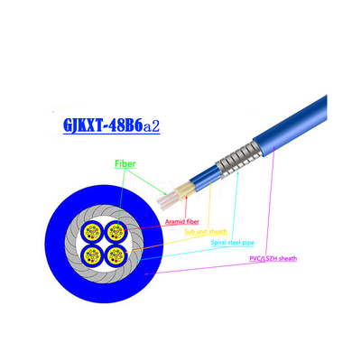 Binnen Multimode de Vezel Optische Kabel Blauwe SM van KEXINT GJKXTKJ-48B6a2 FTTH GJSFJV