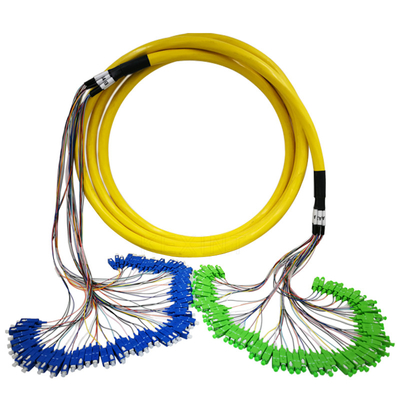 FTTH 64 Kabels van het de Vezelflard van Kernenunitube de Gele met Verschillende Schakelaar