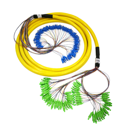 FTTH 64 Kabels van het de Vezelflard van Kernenunitube de Gele met Verschillende Schakelaar