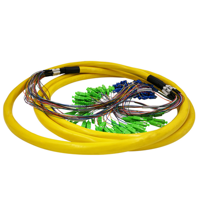 FTTH 64 Kabels van het de Vezelflard van Kernenunitube de Gele met Verschillende Schakelaar