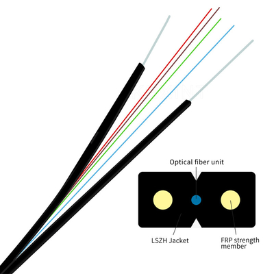 2.0mm 3.0mm van de Kabelpvc LSZH van de Diametervezel de Optische Zwarte Buitenschede