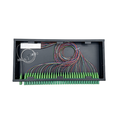 1U 19 Duimrek zetten Vezel Optische PLC APC van Splitsers1x64 Sc Schakelaar op