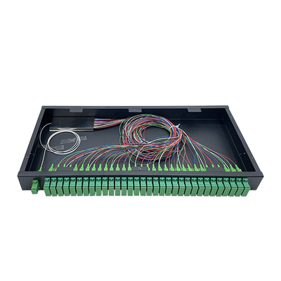 1U 19 Duimrek zetten Vezel Optische PLC APC van Splitsers1x64 Sc Schakelaar op