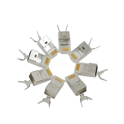 De vernikkelde Beschermde Stop van FTP 8p8c Cat6 Cat7 Cat8, de Stop van KEXINT Rj45 Ethernet