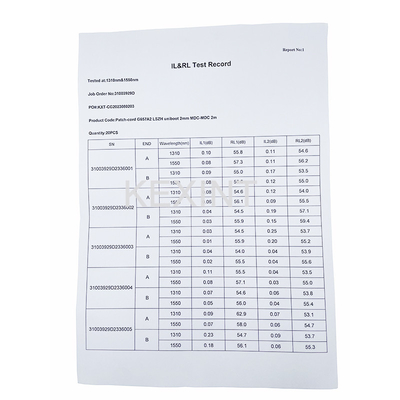 Uniboot 2.0mm 2 Meter Single Mode Patch Kabels G657A2 LSZH MDC-MDC / UPC