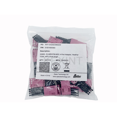 KEXINT ELiMENT MDC 4 Port Adapter Mmultimode Heather Violet Met 4 stofproppen Match MDC Patch Cord