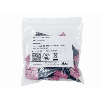 KEXINT ELiMENT MDC 3 Port Adapter Mmultimode Heather Violet Met 3 stofproppen Match MDC Patch Cord