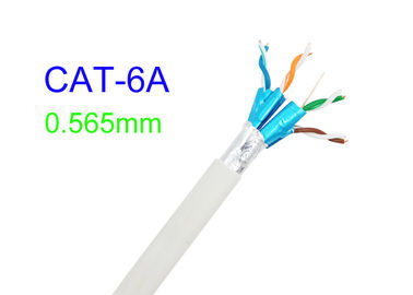 Cat6A Beschermd Lan Electric Copper Cable-de Hoge snelheidsnetwerk Witte Cat7 SFTP van FTP 23AWG