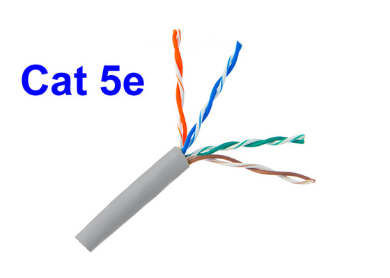 Cat5E UTP-Netwerkkoper Lan Cable Conductor 24 AWG 0.505mm Milieubescherming