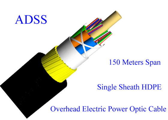 Lucht Gepantserde de Vezel Optische Kabel van Electric Power ADSS Geen Gepantserde Spoor Bestand Buitenschede